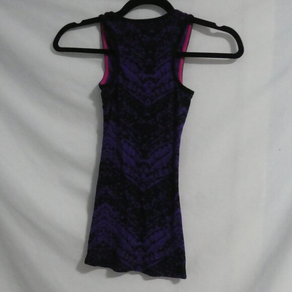MILEY CYRUS & MAX AZRIA | small | Purple and Black Ribbed Tank Top - Picture 2 of 16
